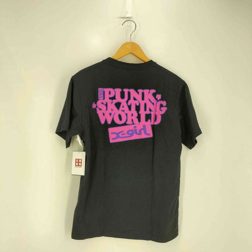 エックスガール X-girl PUNK-SKATING WORLD FOAM PRINT LOGO S/S TEE レディース import:S