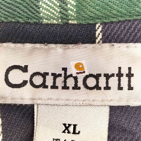 カーハート Carhartt メキシコ製 タータンチェック フロントダブルフラップポケット フランネルベスト メンズ import:XL