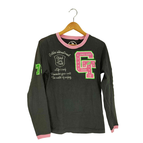 GOTCHA GT 刺繍 ボーダー リンガー L/S Tシャツ Y2K メンズ JPN:M