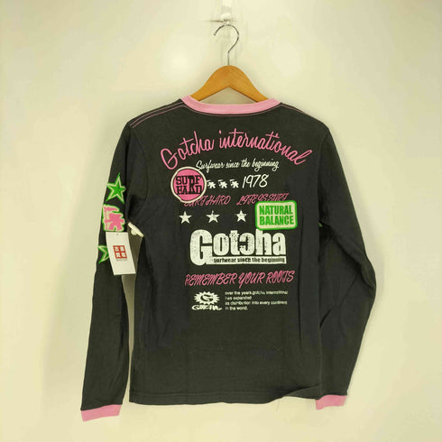 GOTCHA GT 刺繍 ボーダー リンガー L/S Tシャツ Y2K メンズ JPN:M