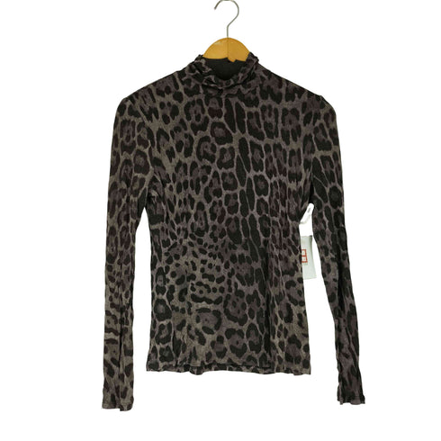 エイチアンドエム H&M ハイネック レオパードカットソー レディース JPN:S