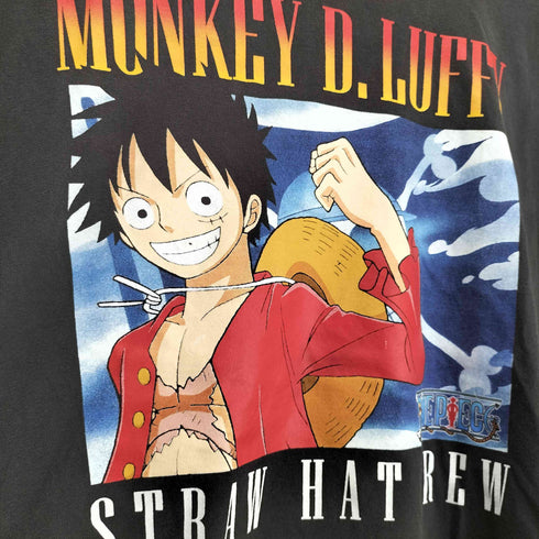 フロントキャラクタープリントクルーネックTシャツ メンズ XL