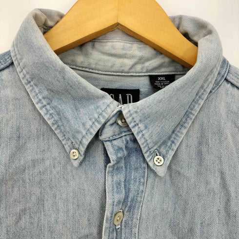 ギャップデニム GAP DENIM 90s カナダ製 シングルポケット L/S ボタンダウン デニムシャツ メンズ XXL