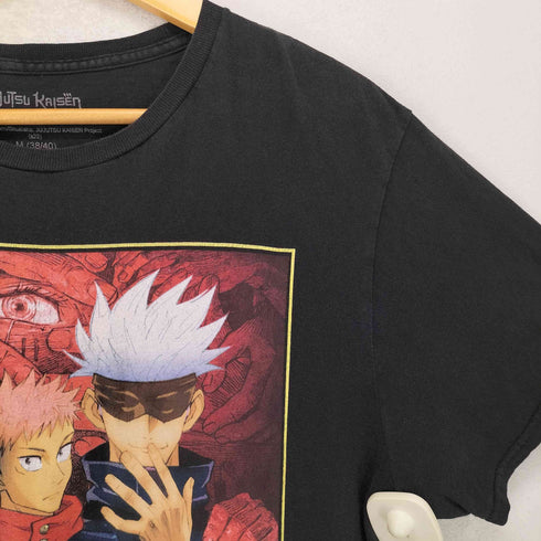 フロントキャラクタープリントクルーネックTシャツ メンズ M