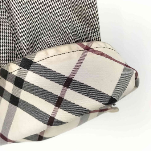 バーバリーブラックレーベル BURBERRY BLACK LABEL Houndstooth Harrington Jacket ホースロゴ刺繍 裏地 ノバチェック 千鳥格子 ハウンドトゥース ハリントン ジャケット スウィングトップ ブルゾン メンズ import:M