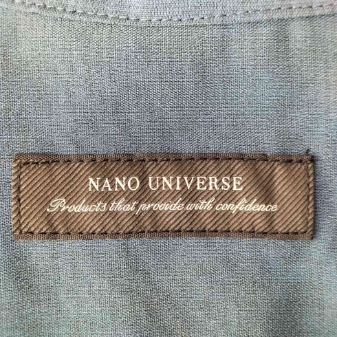 ナノユニバース NANO universe シャリミタッチオープンカラーワイドシャツ メンズ JPN:L