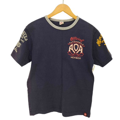 MWS プリント刺繍デザイン S/S Tシャツ メンズ import:M