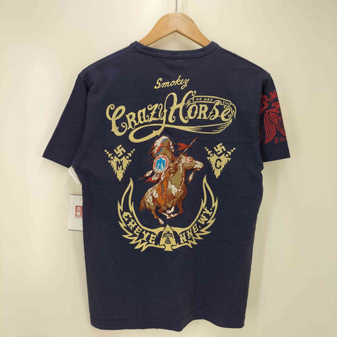 MWS プリント刺繍デザイン S/S Tシャツ メンズ import:M
