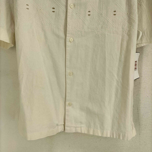 ザラ ZARA カットワーク S/S オープンカラー シャツ メンズ import:S
