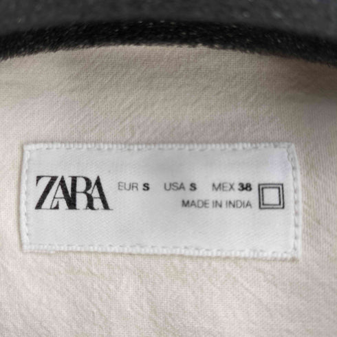 ザラ ZARA カットワーク S/S オープンカラー シャツ メンズ import:S