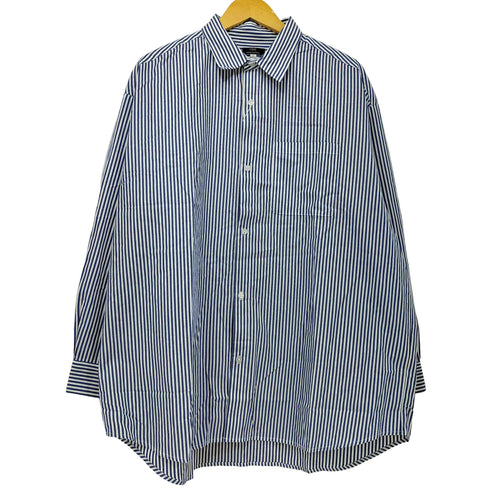 アイテムズアーバンリサーチ ITEMS URBAN RESEARCH 起毛ストライプ オーバーサイズシャツ メンズ JPN:L