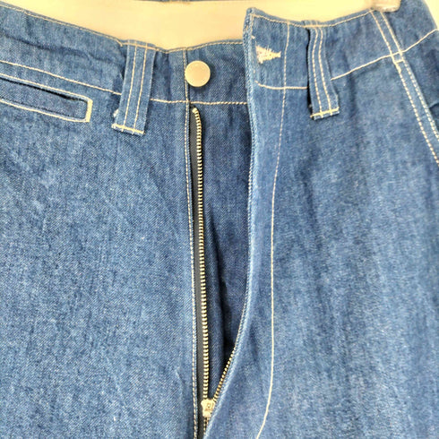 イートウツサヴィルロウ E.TAUTZ SAVILE ROW インディゴブルー ワイド デニムパンツ メンズ US:28-29