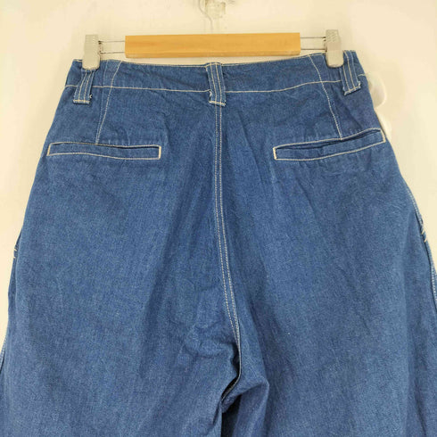 イートウツサヴィルロウ E.TAUTZ SAVILE ROW インディゴブルー ワイド デニムパンツ メンズ US:28-29