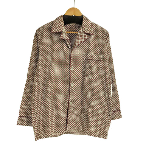 HAMPTON 台湾製 総柄 L/S パジャマシャツ メンズ import:M