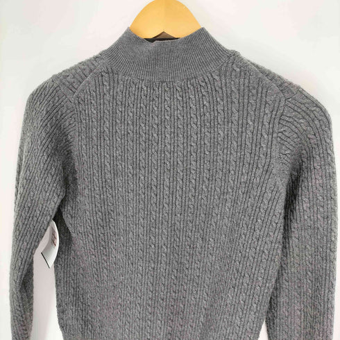 ナチュラルビューティーベーシック NATURAL BEAUTY BASIC 23AW ショルダーボタンケーブルニット レディース FREE