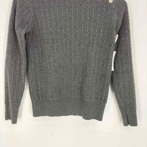ナチュラルビューティーベーシック NATURAL BEAUTY BASIC 23AW ショルダーボタンケーブルニット レディース FREE