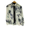 ザラ ZARA リボン付 フラワープリントサテンシャツ レディース import:XS