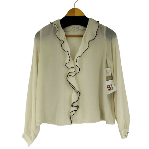 ザラ ZARA シアーフリルブラウス レディース import:XS