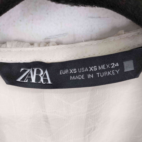 ザラ ZARA シアーフリルブラウス レディース import:XS