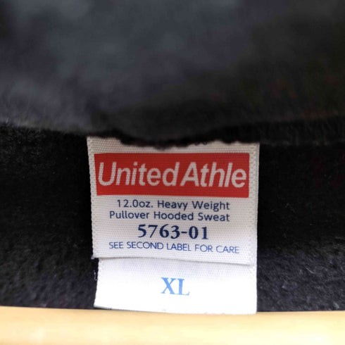 ユナイテッドアスレ UNITED ATHLE KEEP IT GROOVY ブリーチ加工 スウェットフーディー メンズ import:XL