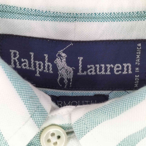 ラルフローレン RALPH LAUREN 90s YARMOUTH ポニー刺繍 コットン ストライプ ボタンダウン L/S シャツ メンズ 16¹/₂-34