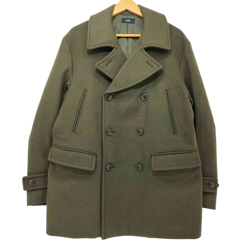 シップス SHIPS リラックスフィット ウール ライト メルトン ダブルブレスト ピーコート メンズ JPN:L