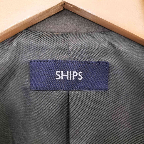 シップス SHIPS リラックスフィット ウール ライト メルトン ダブルブレスト ピーコート メンズ JPN:L