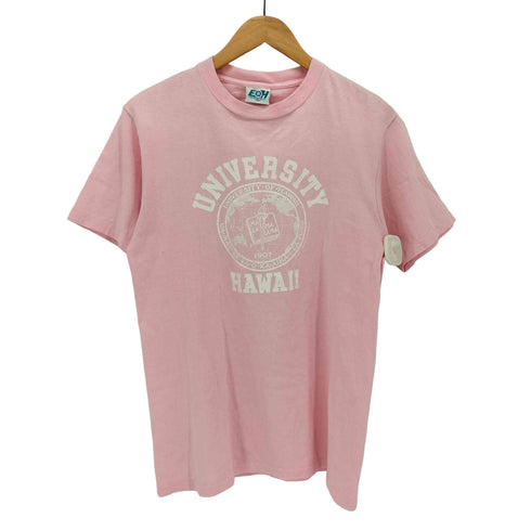 EOH HAWAII USA製 フロント プリント クルーネック S/S Tシャツ シングルステッチ メンズ import:M