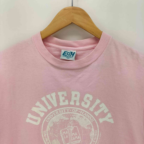 EOH HAWAII USA製 フロント プリント クルーネック S/S Tシャツ シングルステッチ メンズ import:M