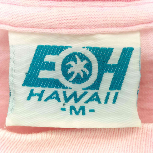 EOH HAWAII USA製 フロント プリント クルーネック S/S Tシャツ シングルステッチ メンズ import:M