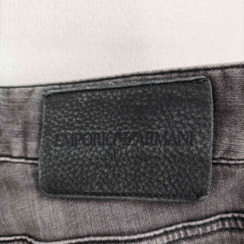 エンポリオアルマーニ EMPORIO ARMANI 細身シルエット ストレートブラックデニムパンツ メンズ US:30-31