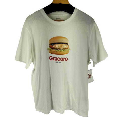 グラニフ graniph 企業バーガーメニュープリント S/S Tシャツ メンズ JPN:L