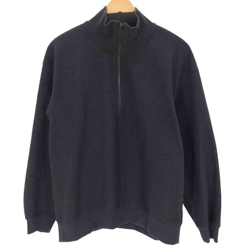 ユニクロユー UNIQLO U ブラッシュドスウェットハーフジップシャツ メンズ JPN:L