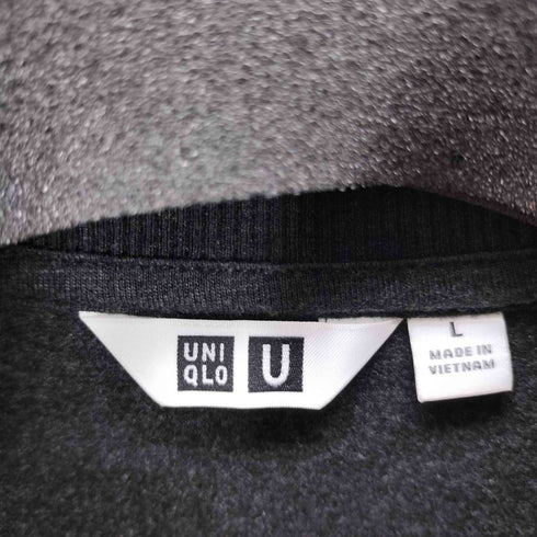 ユニクロユー UNIQLO U ブラッシュドスウェットハーフジップシャツ メンズ JPN:L