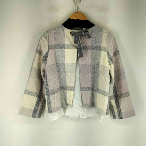 ブルーレーベルクレストブリッジ BLUE LABEL CRESTBRIDGE チェック レイヤード ウール トップス レディース JPN:38