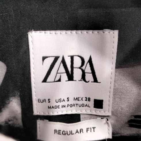 ザラ ZARA 薄地 フォトプリントシャツ メンズ import:S