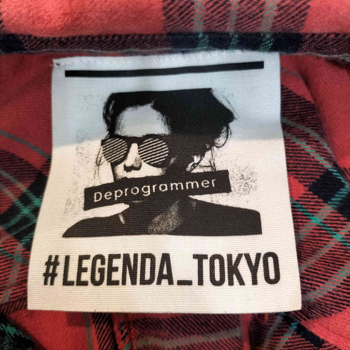 レジェンダ LEGENDA チェック柄 バックジップデザインシャツ メンズ JPN:S