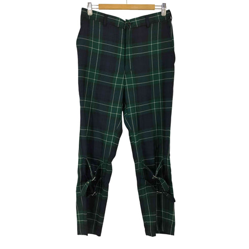 ブラックコムデギャルソン BLACK COMME des GARCONS 16AW ブラックウォッチ柄 ボンテージパンツ メンズ L