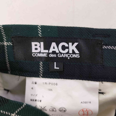 ブラックコムデギャルソン BLACK COMME des GARCONS 16AW ブラックウォッチ柄 ボンテージパンツ メンズ L