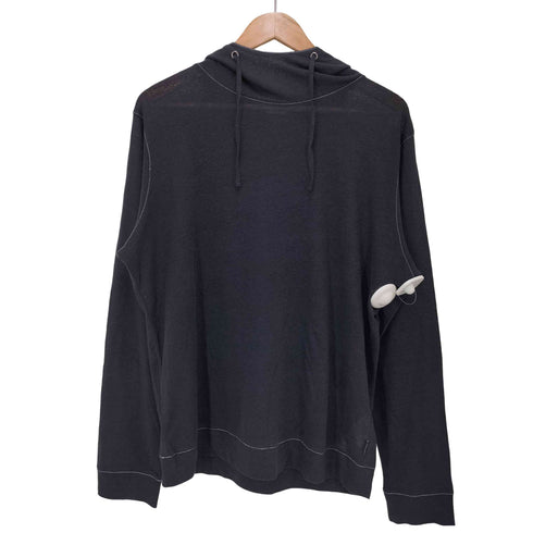アルマーニコレツィオーニ ARMANI COLLEZIONI リネン100% エルボーパッチデザインパーカー メンズ