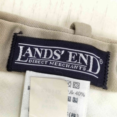 ランズエンド LANDS END センタープレス ノータック コインポケット コットン スラックス メンズ 29inch
