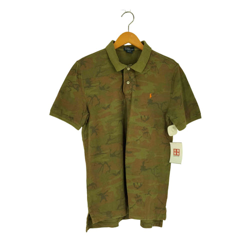 ポロバイラルフローレン Polo by RALPH LAUREN カモ スモールポニー刺繍 鹿の子ポロシャツ メンズ XL(18~20)