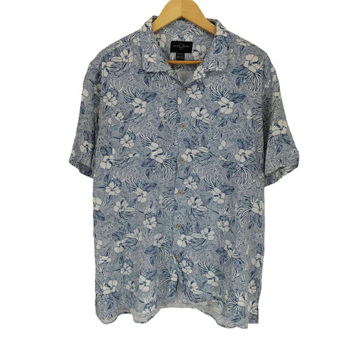 BLACK BROWN 総柄レーヨンシャツ メンズ import:XL