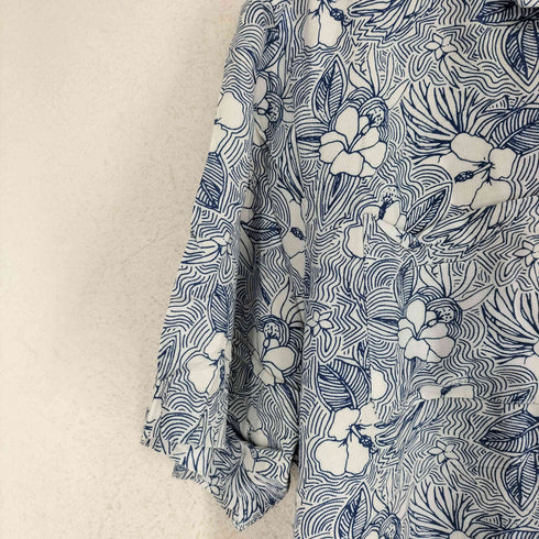 BLACK BROWN 総柄レーヨンシャツ メンズ import:XL