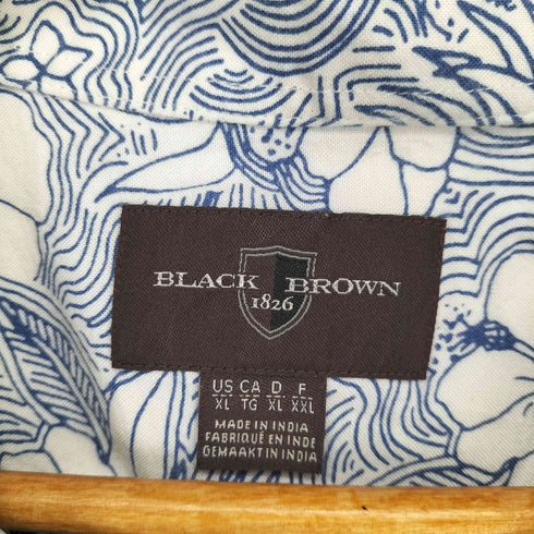 BLACK BROWN 総柄レーヨンシャツ メンズ import:XL