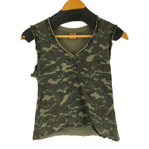 golly andela MILITARY フリルデザイン カモ ノースリーブ カットソー レディース JPN:M