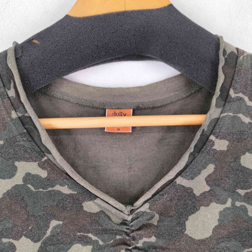 golly andela MILITARY フリルデザイン カモ ノースリーブ カットソー レディース JPN:M