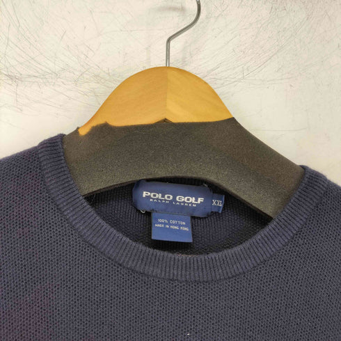 ポロゴルフラルフローレン POLO GOLF RALPH LAUREN 香港製 鹿の子ニットカットソー ポニー刺繍 メンズ import:XXL