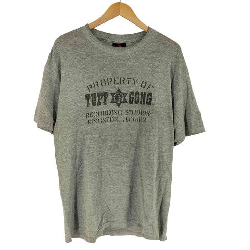 ザイオンルーツウェア ZION ROOTSWEAR 90s アーティスト レーベル ロゴ プリントTシャツ メンズ L