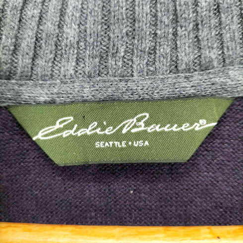 エディーバウアー Eddie Bauer カシミヤ混 ハーフジップニット メンズ 2XL